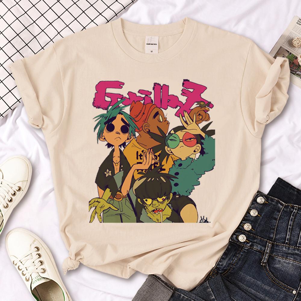 Gorillaz Tshirts Women Graphic Funny Designer Tshirt Girl Graphic Clothing