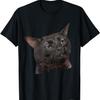 Cat Black Meme Dissociated Funny Internet Gift Men Women Girls Kids T-Shirt