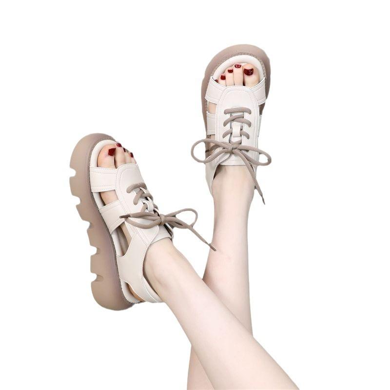 Women's Chunky Platform Sandals Ankle Strap Casual Round Open Toe Beach Wedge Sandals Comfortable Lightweight Summer Dress Slides Shoes for Women