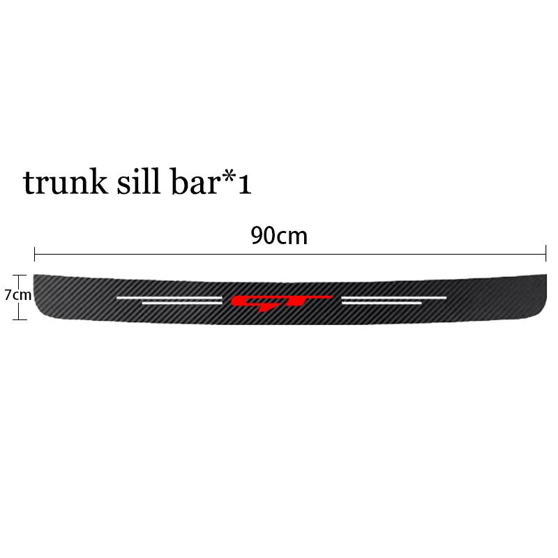 Carbon Fiber Car Door Sill Threshold Anti Scratch Protective Stickers Decals For Kia GT Line Sportage Ceed Picanto K3 K5 Stonic dmzu30