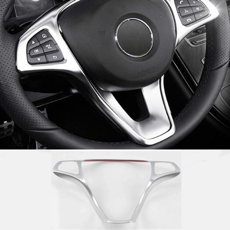 Auto Stuurwiel Knop Frame Dcoration Sticker Trim Voor Benz E 2016 Klasse Interieur Accessoires Steering Wheel