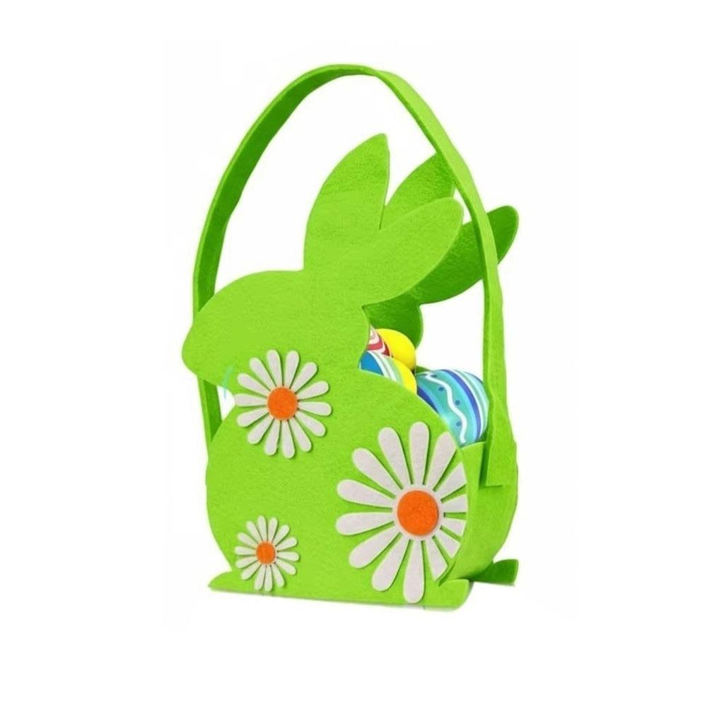 Felt Easter Candy Gift Bag With Handle Easter Bunny Basket Children's Gift Candy Bag Egg Hunting