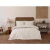 Bedding Set - 1 Duvet Cover 220 X 240 Cm + 2 Pillowcases 60 X 60 Cm - Sateen 100% Cotton - Beige