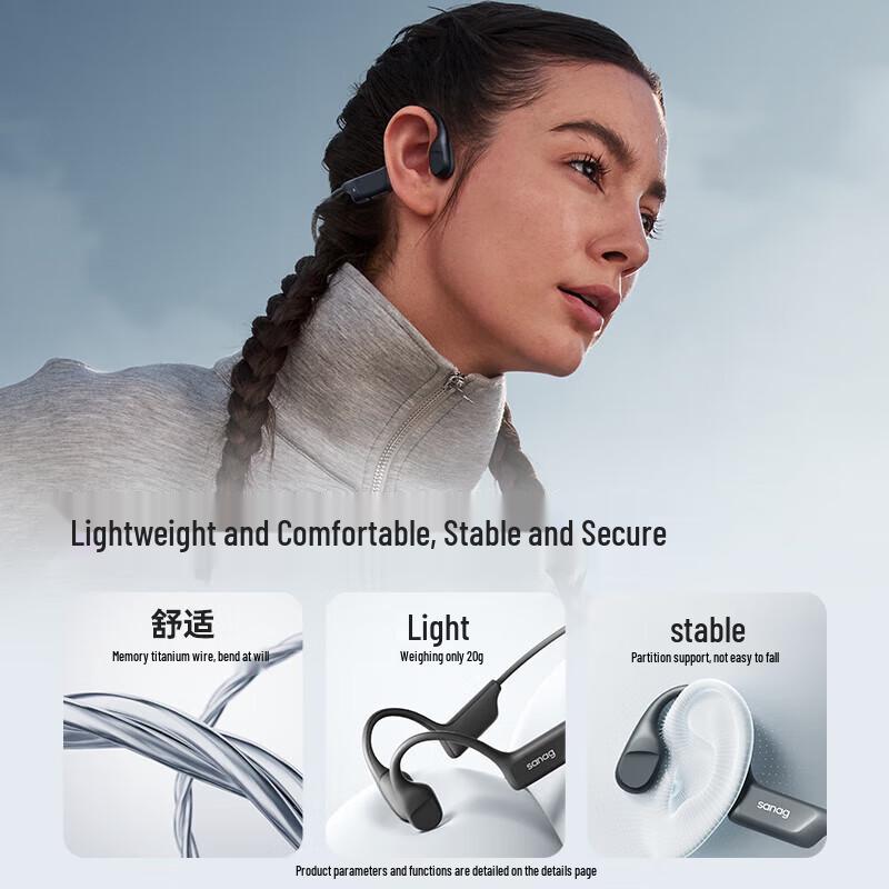 SANAG B22 Open-Ear Bone Conduction Sports Headphones