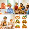 Pumpkin Face Mask Party Decor For Thanksgiving Celebration With Paper Materials 6pcs Set