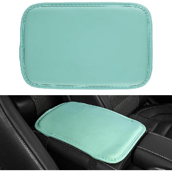 Amiss Auto Mittelkonsolen-Pad, Universelle Wasserdichte Auto Armlehne Sitzkasten Abdeckung, Auto Innenraum Zubehör, Kohlefaser PU-Leder Auto Armlehnenabdeckung