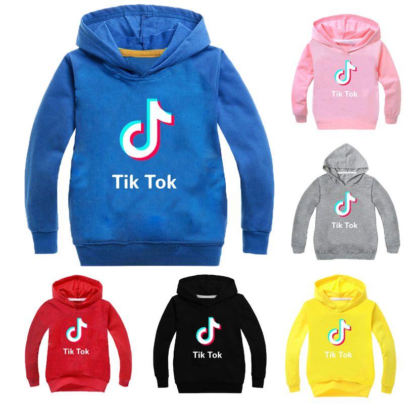 Tok Tik Childrens Letter Sweater Long Sleeve Hoodie Fashion Pullover Tops