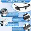 Headband Magnifying Glass, Rechargeable Head Magnifier Glasses with 2 LED Lights,for Reading, Jewelry Crafting, and Precision Work
