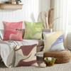 Colorful Marble Pattern Cushion Cover Short Plush Double-Sided Printing Home Machine Washable In Warm Winter Pillow Cover