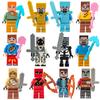 Herói Ninja Pixel World Blocos de Construção Figuras Conjunto de 8, Brinquedos Educativos de Montagem de Quebra-Cabeça para Crianças Presente Criativo