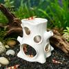Porous Aquarium Decoration 3D Printed Ornament, Tree Stump Fish Tank for Grass Tanks Hideaway And Aquariums, Hiding Place Shrimp, Snails Amphibious