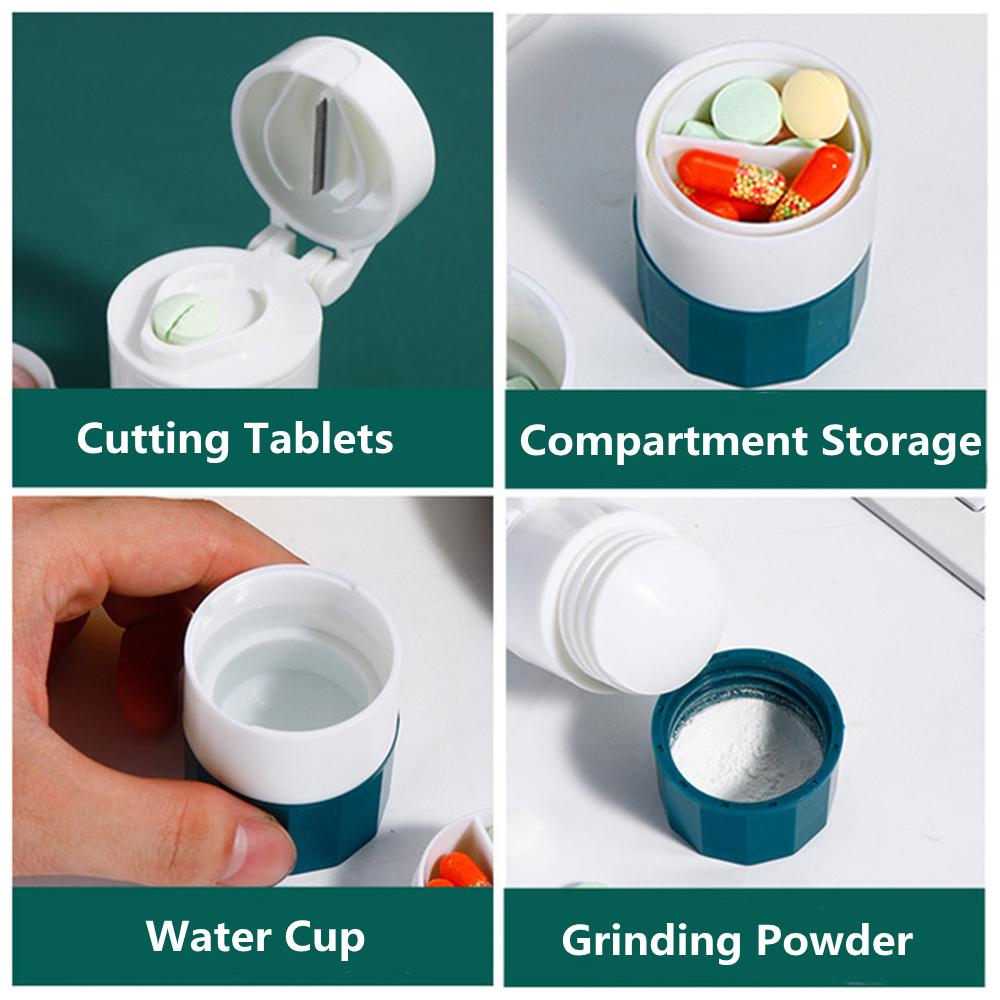Pentru Vitamine Tablete Cutie Container Pastile Tăietor Medicamente Tablete Zdrobitor Pastile Tăietor Pastile Portabil