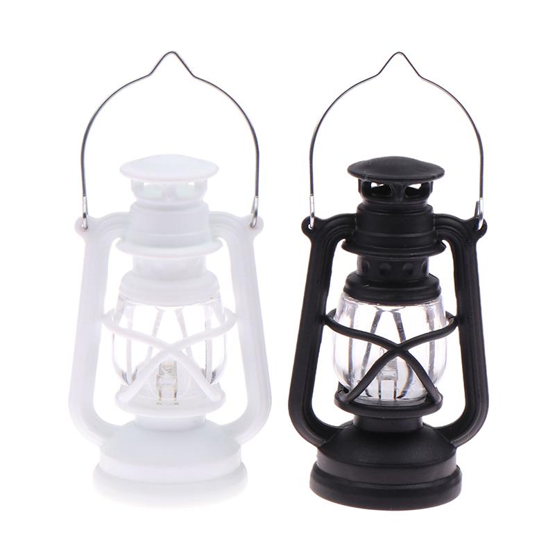 6Cm Mini Led Retro Glowing Pony Lantern Simulation Cande Light Night Light Dollhouse Miniature Kerosene Lamp Home Decor Toy