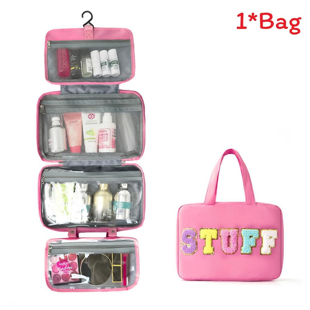Large Capacity Makeup Bag With Dry Wet Separation For Travel And Daily Use