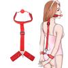 Sexy SM Backhand Back Neck Ring Bound Mouth Ball Slave Alternative Sex Toys Adult Products