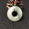 Tianshan Jade Zlatý Nitní Prsten Přívěsek Náhrdelník - Unisex Design Kroužku