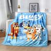 Bluey Friends Adventure Blanket Durable Comfort Suitable for Sofa Livingroom Picnics Four Seasons Multipurpose Warmthful Decor