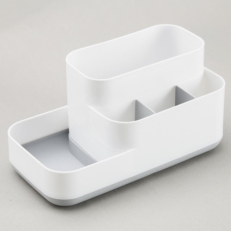 Caja de Almacenamiento de Plástico Creativa con Rejilla Desmontable para Organización de Cosméticos