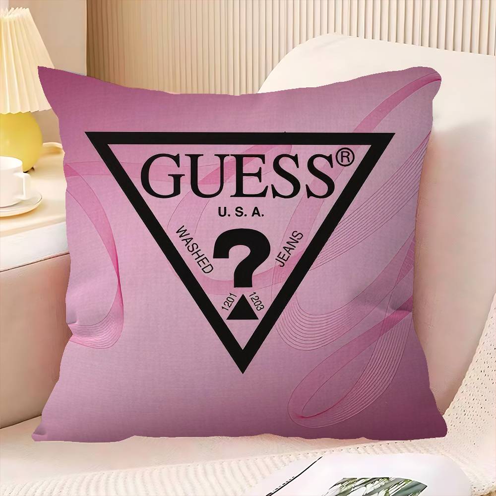 Mode G_GuessS Logo Bedrukt Kantoor Kussen Kussensloop Auto Kussensloop45X45CM Lendenkussen Kussensloop Bank