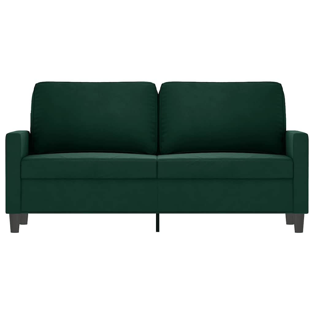 2 Seater Sofa Dark Green 140 cm Velvet