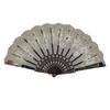 Floral Print Folding Fan Chinese Style Plastic Ribs Hand Held Fan Portable Summer Cooling Fan Dance Performance Party