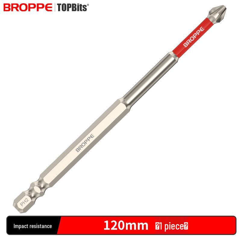 Impact-Resistant Magnetic Phillips Screwdriver Bit, Anti-Slip, High Hardness, Hex Shank for Electric Drills