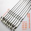 40Cm Stainless Steel Barbecue Skewer Wide Bbq Sticks Flat Bbq Fork Outdoor Camping Picnic Bbq Utensil Kitchen Accessories