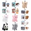 Cute Plush My Realistic Robot Puppy Walking Barking Simulated Puppy Tail Wagging Interactive Plush Robot Dog Educational Gift