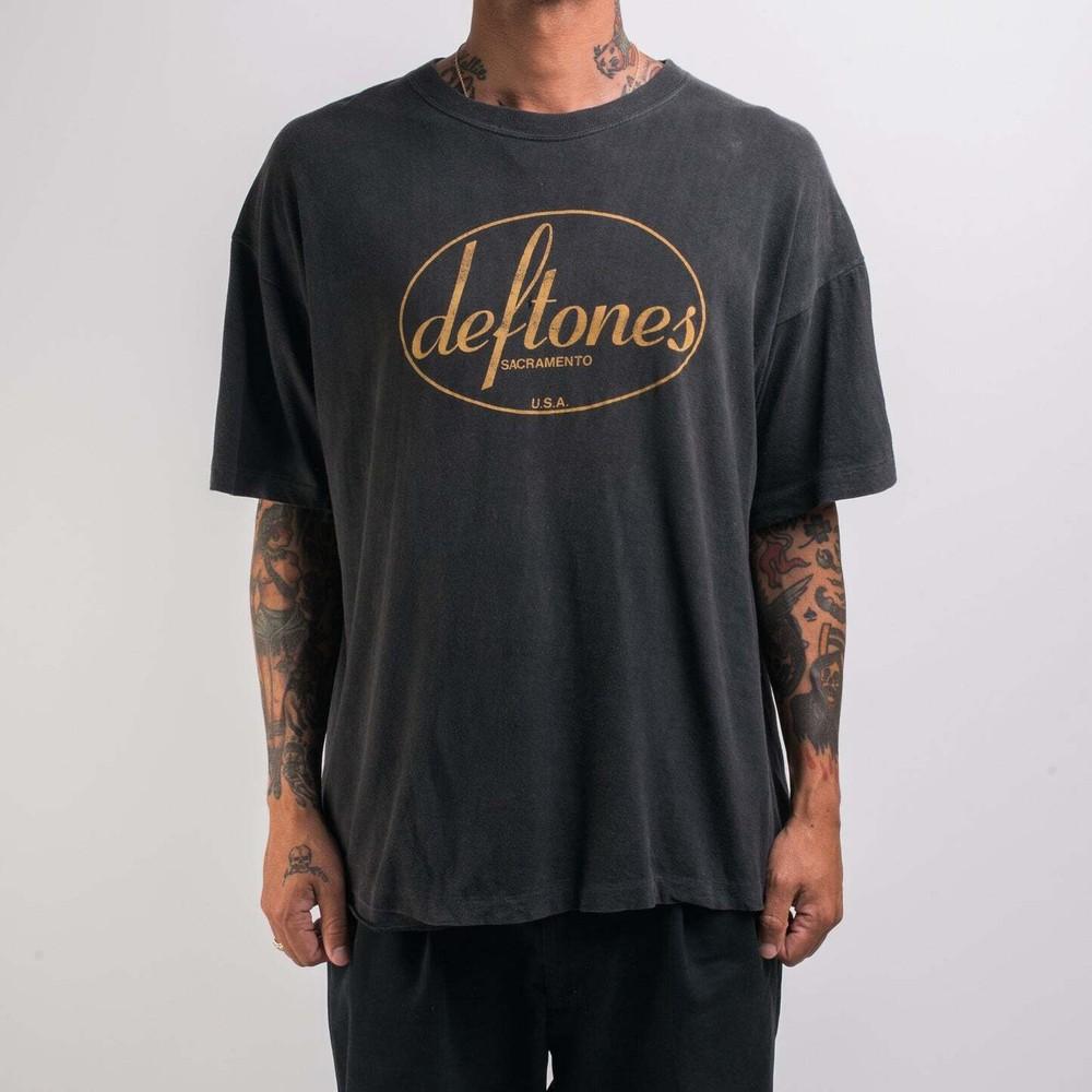 90s Deftones Band Basic Black Graphic T Shirt Unisex Men Women Unisex T-Shirt