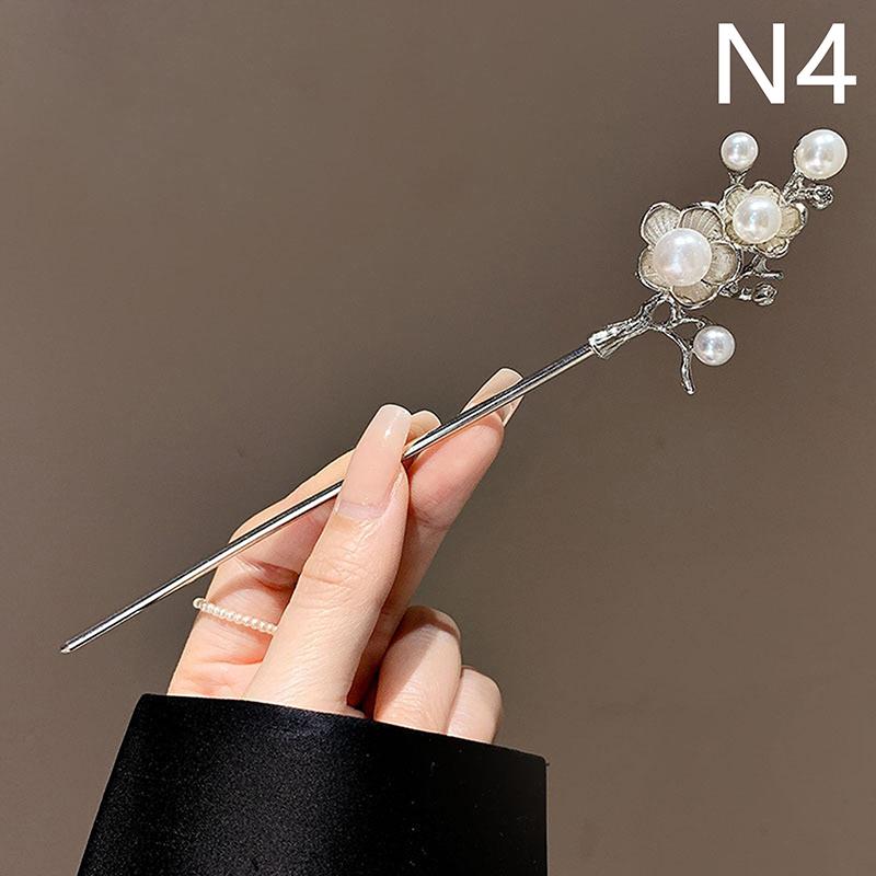 Ancient Vintage Chinese Hair Chopsticks Pearl Hair Stick For Women Ladies Hanfu Headdress Hairpin Jewelry Accessory