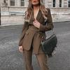 FD117 Spot 1116 Autumn and Winter New Women's Clothing Thickened Suit Trousers Fashion Professional Suit