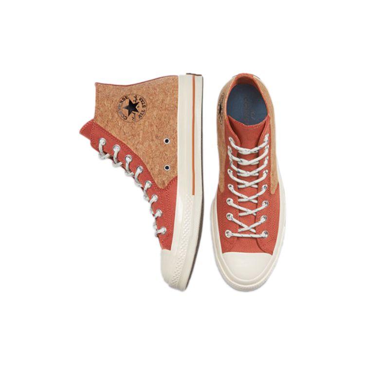 Converse Chuck 70 High Summer Daze - Cork Unisex Sneakers Orange Red-Bark Egret 170853C
