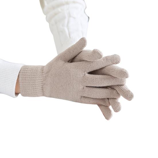 Gants Tricotés d'Hiver Femme Gants Chauds Épaissis Gants de Cyclisme Respirants avec Poignets Élastiques Coupe-vent pour Faire des Courses, Conduire