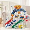 Fashion B-Bears Cute Blanket Plush Nap Sofa Rug for P-POLO-S Living Room Warm Office Bedroom Birthday Home Travel Kid Gifts