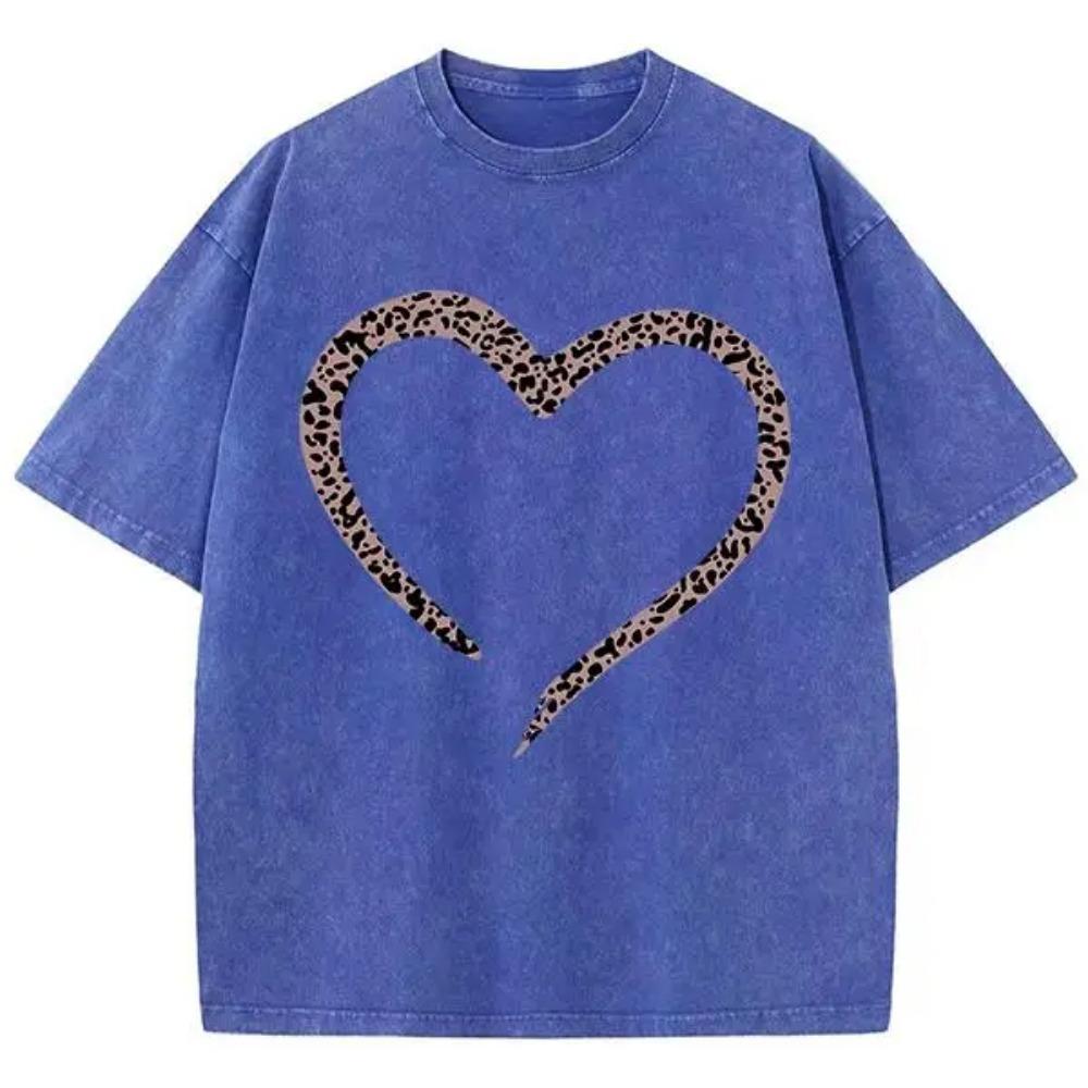 Women Spotted Minimalist Love Print Tee Shirt Women Cotton Comfort T-Shirts Originality Fashion L T Shirts Normcore Youth Short Sleeved