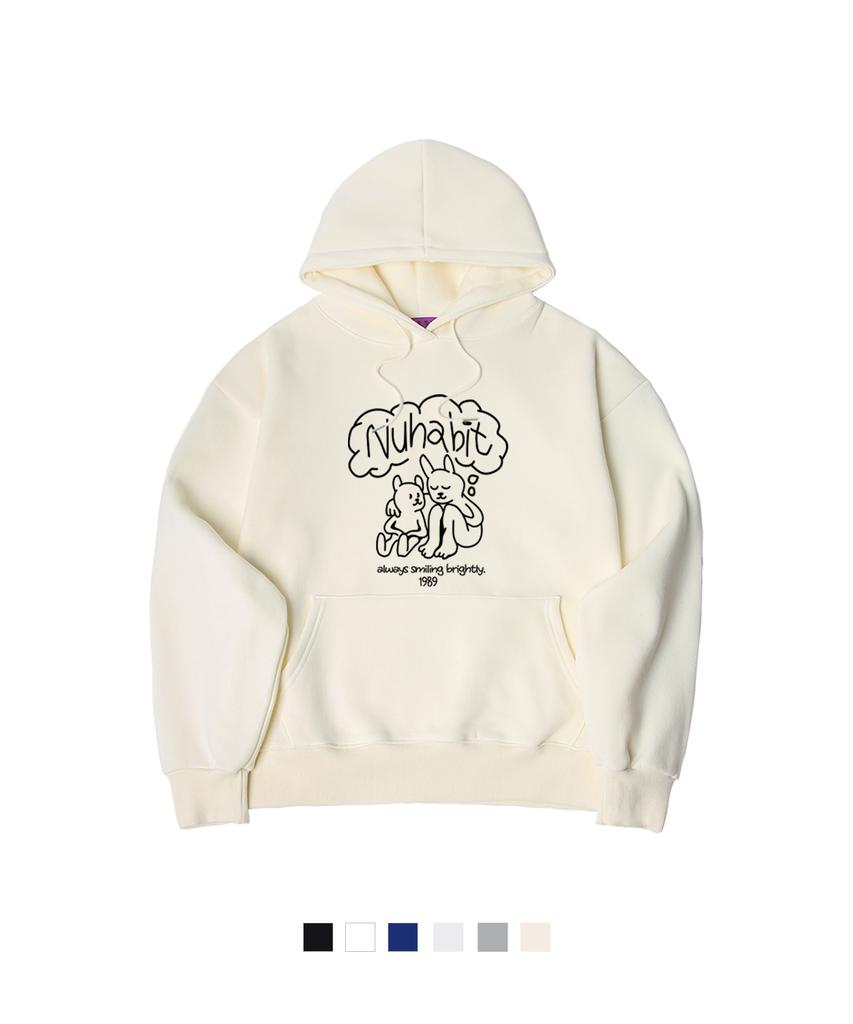 N/H Smiling Oversized Fleece Hoodie (Soh4-1Nh1072)