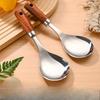 A Wooden Handle Three-dimensional Household High-temperature Resistant Rice Spoon That Doesn't Stick To The Rice