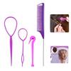 4pcs/set Hair Styling Tool, Pointed Tail Comb, Large and Small Hair Pulling Needles, Hair Remover, Special for Real Hair Wigs