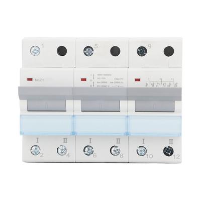 400VAC Dual Power Manual Transfer Switch 35mm DIN Rail Mount Single Side Interlock Circuit Breaker 3P MTS 125A
