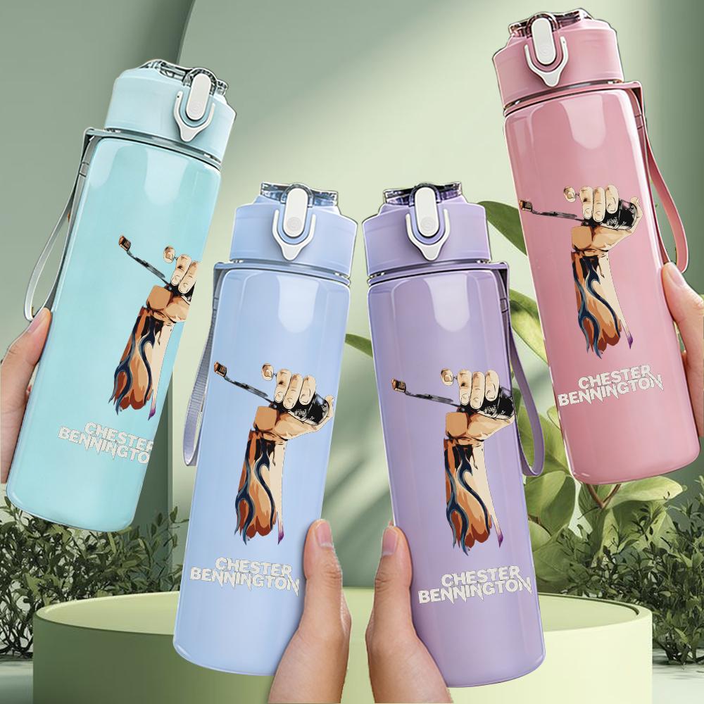 1PC Cowgirl Western Female Silhouette Print 750ml Colorful Plastic Sports Water Bottle Leakproof Pop Up Lid with Straw for Outdoor Work Home Use