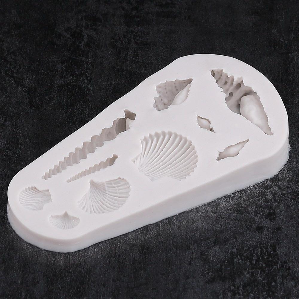 5 stuks DIY Leuke Schelp Zeester Schelp Siliconen Chocolade Vorm Vis Zeemeermin Staart Fondant Taart Decoratie Gereedschap Klei Hars Kunst Vormen