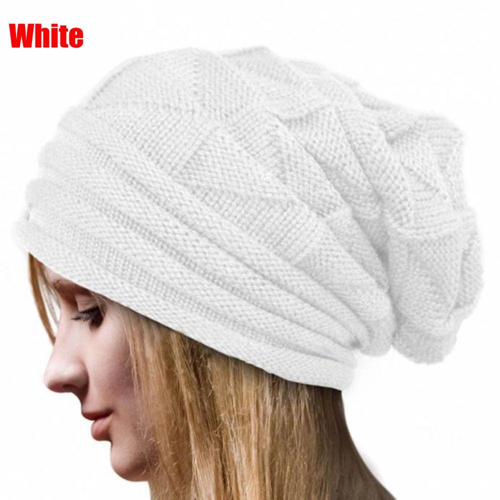 Fashion Skullies Solid Beanie Wool Knitted Crochet Hat Women Caps