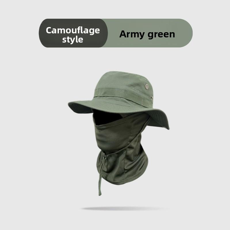 Camouflage Wide Brim Hat With Sun Protection For Outdoor Hiking And Fishing