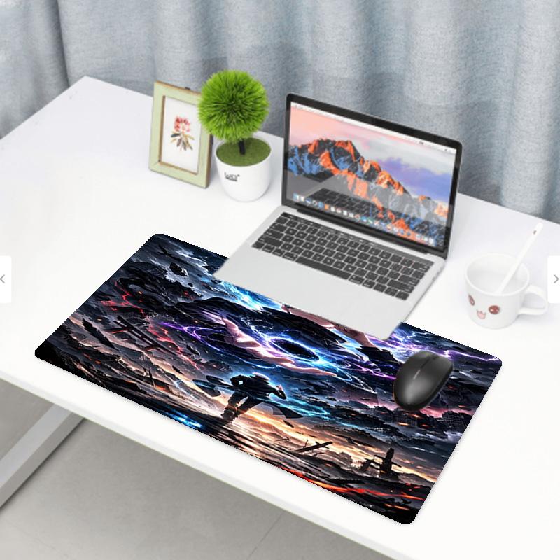 Jujutsu Kaisen Print Mouse Pad, Anti‑Slip Desktop Keyboard Mat, for PC Laptop Gaming Working Daily Use, Cool Festival Surprise Gift