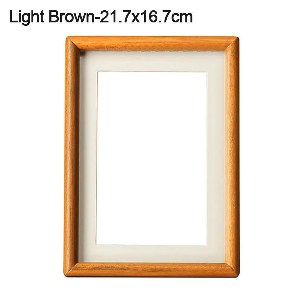 New 6/7/8 Inch Black Walnut Photo Frame Real Wooden Handmade Mortise Tenon Photo Frame Simple Picture Frame