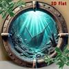 D Flat D Flat Pc Vintage Room Decor Underwater Exploration Porthole Wall Art X Cm Aluminum Material Perfect F