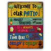 One Piece Stroll Printed Welcome Yard Sign Birthday Gift for Men Women Christmas Gift New Family Friends Neighbor Classic Metal