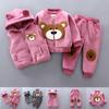 Boys And Girls' Autumn And Winter Three Piece Set, 1-4 Year Old Baby Plush Winter