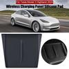 Trådlös laddningsplatta Silikonmatta för Tesla Highland 2024 Unik Design Armstödslåda Mat Bilinteriörtillbehör