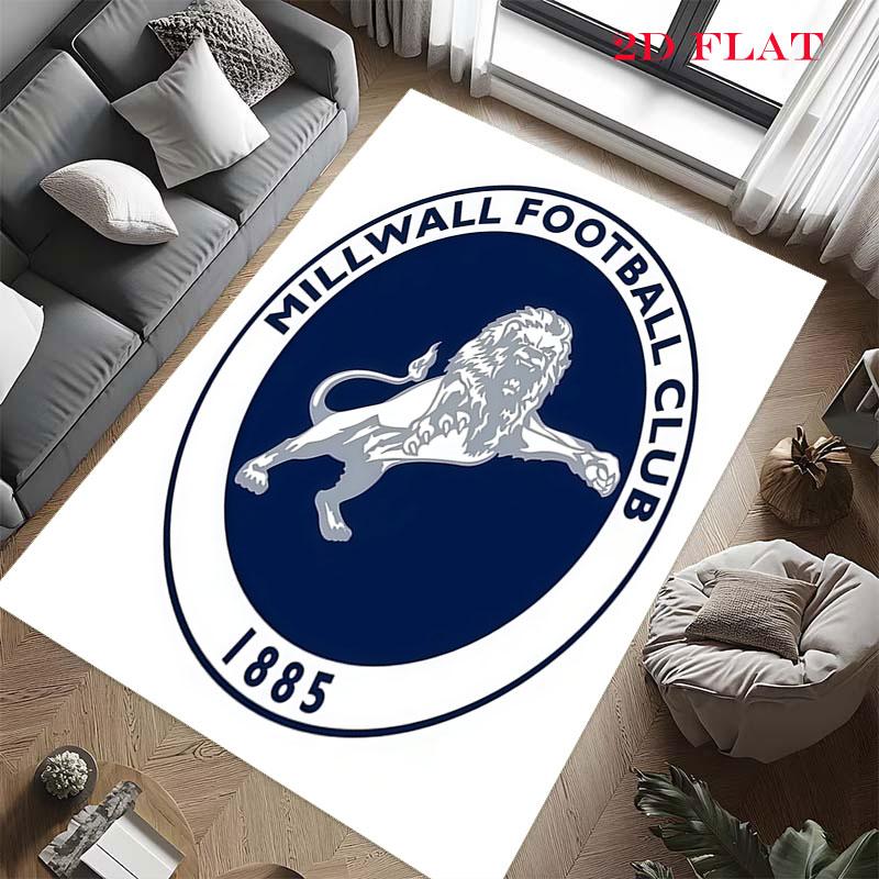 Millwall F.C. logo Poster Tapijt Vloerkleed voor Woonkamer Slaapkamer Huisbank Decoratie, Kinderen spelen Antislip Vloermat